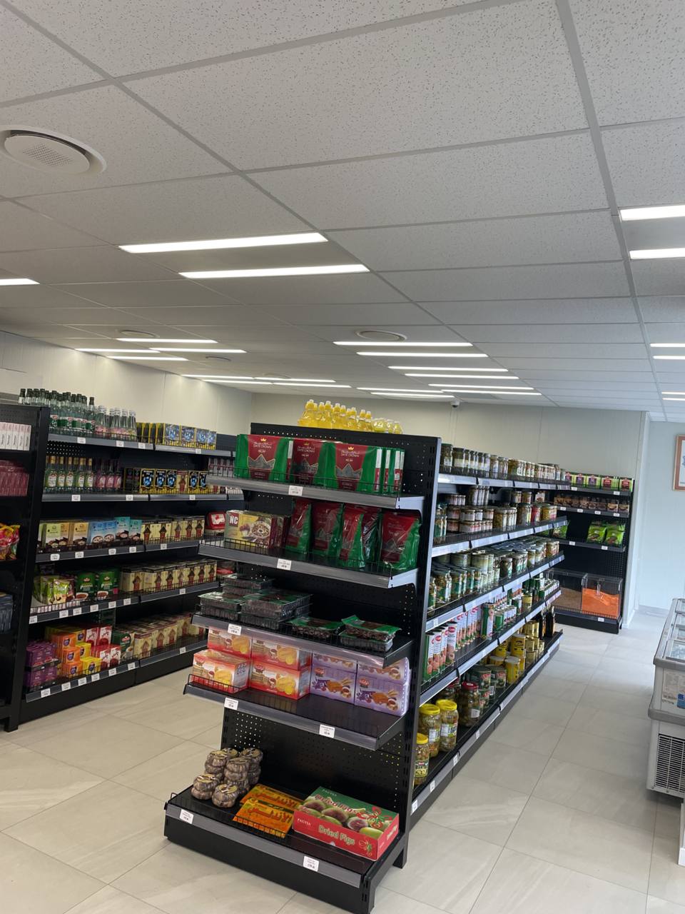 Aisles of Mediterranean and Middle Eastern imports at Salal's
